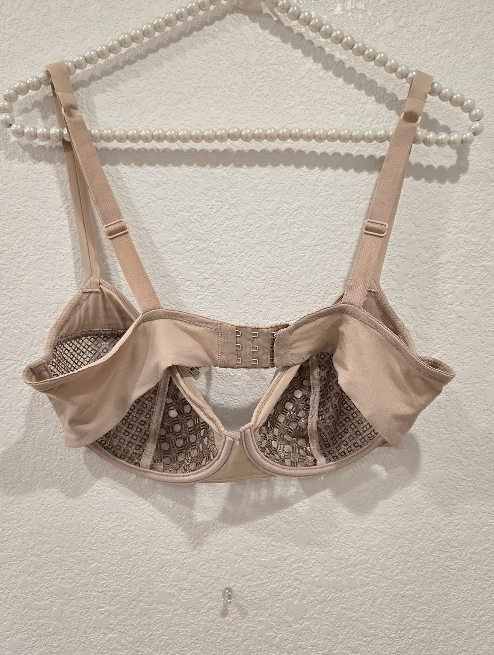 LOU Paris Underwire Bra 2 Pieces 32E Tan Black - Picture 3 of 9